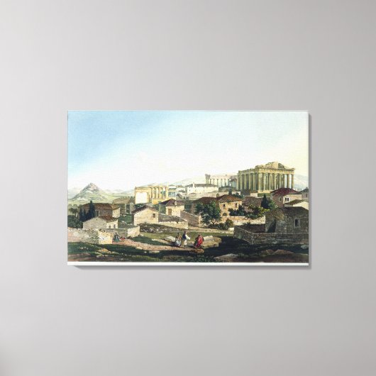 West Front of the Parthenon, bord 19 van Par Canvas Afdruk (Voorkant)