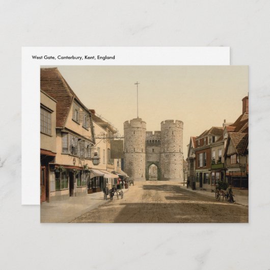 West Gate, Canterbury, Kent, Engeland Briefkaart (Voorkant / Achterkant)