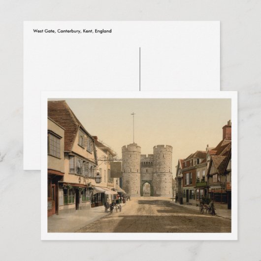 West Gate, Canterbury, Kent, Engeland Briefkaart (Voorkant / Achterkant)