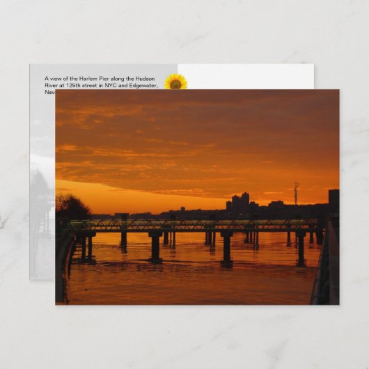 West Harlem Piers, NYC - H briefkaart (Voorkant / Achterkant)