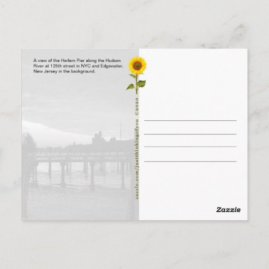 West Harlem Piers, NYC - H briefkaart (Achterkant)