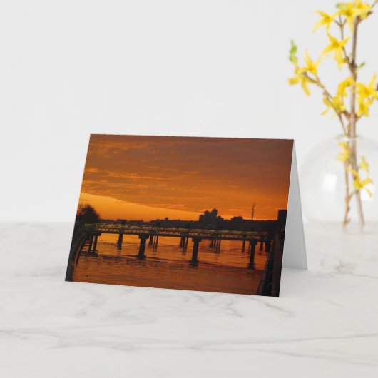 West Harlem Piers, NYC - H-kaart Kaart (Gele Bloem)