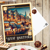 West Hartford, Connecticut |  BRIEFKAART