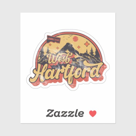 West Hartford, Connecticut Sticker (Vel)