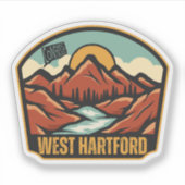 West Hartford, Connecticut Sticker (Voorkant)