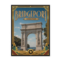 West Hartford Connecticut Vintage Art Deco Gouden