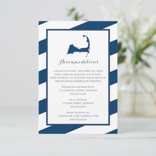 West Harwich Cape Cod Navy Blue | Verhuizing Informatiekaartje (Staand voorkant)