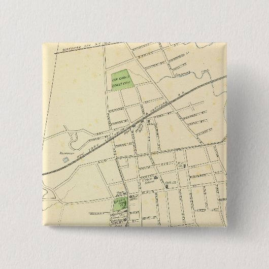West Haven Vierkante Button 5,1 Cm (Voorkant)