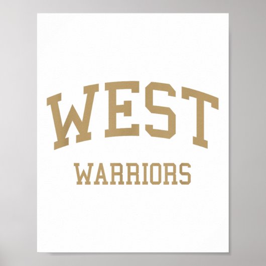 West High School heeft Torrance Ca Retro Sports Poster (Voorkant)