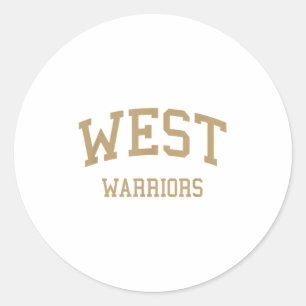 West High School heeft Torrance Ca Retro Sports Ronde Sticker
