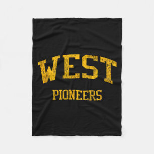 West High School Hs Wichita Ks Vintage Srts Fleece Deken