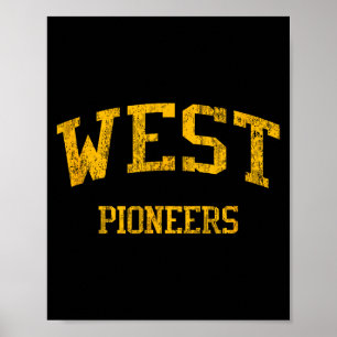 West High School Hs Wichita Ks Vintage Srts  Poster