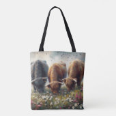West Highland Cattle Tas, Crossbody Bag Tote Bag (Achterkant)