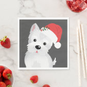 West Highland Dog met Santa Hat Servet (Insitu)