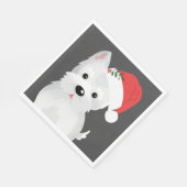 West Highland Dog met Santa Hat Servet (Hoek)