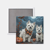 West Highland Halloween Griezelig Magneet (Voorkant / Achterkant)