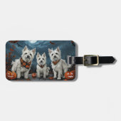 West Highland Halloween Spooky Bagagelabel (Voorkant horizontaal)
