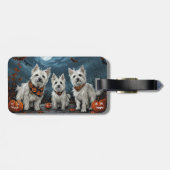West Highland Halloween Spooky Bagagelabel (Achterkant horizontaal)
