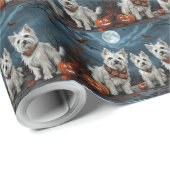 West Highland Halloween Spooky Cadeaupapier (Rol Hoek)