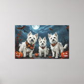 West Highland Halloween Spooky Canvas Afdruk (Voorkant)