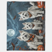 West Highland Halloween Spooky Fleece Deken (Voorkant)