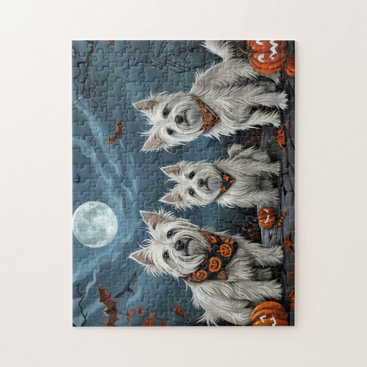 West Highland Halloween Spooky Legpuzzel (Verticaal)
