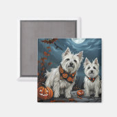 West Highland Halloween Spooky Magneet (Voorkant / Achterkant)