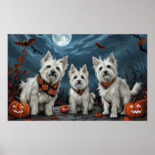 West Highland Halloween Spooky Poster (Voorkant)