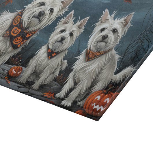 West Highland Halloween Spooky Snijplank (Hoek)