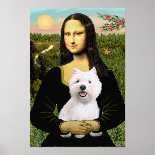 West Highland Terrier 2 - Mona Lisa Poster (Voorkant)