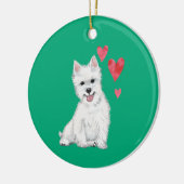West Highland Terrier Aanpasbare Westie Keramisch Ornament (Links)