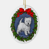 West Highland Terrier Art van Glenda S. Harlan Keramisch Ornament (Rechts)