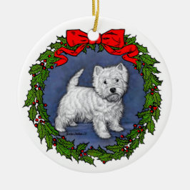 West Highland Terrier Art van Glenda S. Harlan Keramisch Ornament