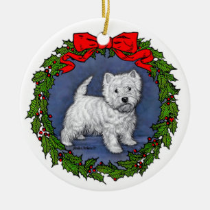 West Highland Terrier Art van Glenda S. Harlan Keramisch Ornament