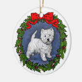 West Highland Terrier Art van Glenda S. Harlan Keramisch Ornament (Links)