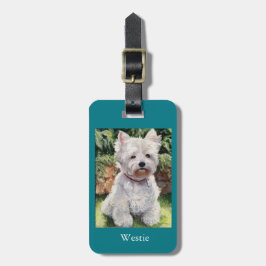 West Highland Terrier bagage of purse label Bagagelabel