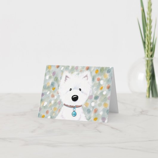 West Highland Terrier bedankkaart (Voorkant)