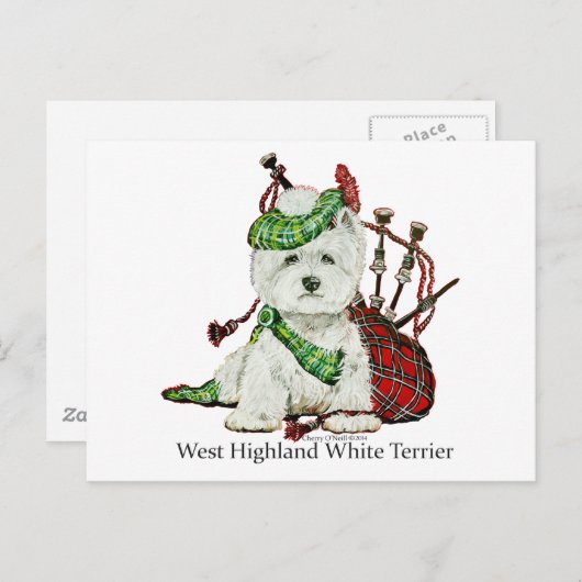 West Highland Terrier Briefkaart (Voorkant / Achterkant)