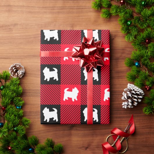 West Highland Terrier Buffalo Pset Westies Wrappi Cadeaupapier (Feestdagen Geschenken)