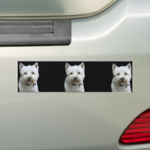 West Highland Terrier Bumpersticker (Op auto)