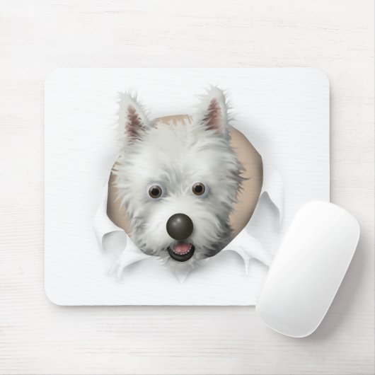 West Highland Terrier Busting Out Muismat (Met muis)