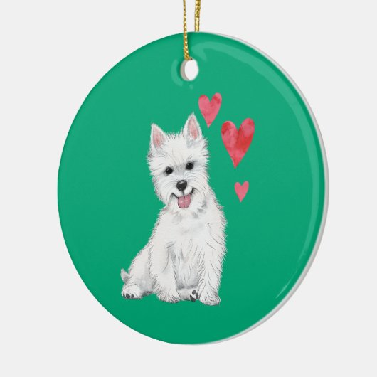 West Highland Terrier Customizable Westie Keramisch Ornament (Links)