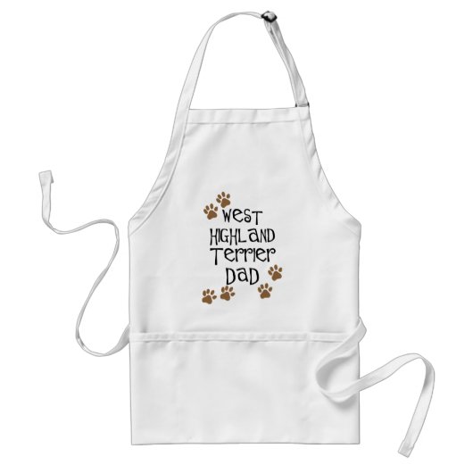 West Highland Terrier Dad Standaard Schort (Voorkant)