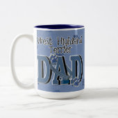 West Highland Terrier DAD Tweekleurige Koffiemok (Links)