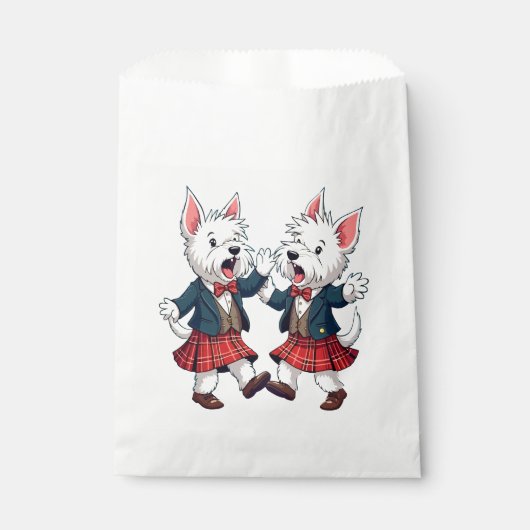 West Highland Terrier Dancing Scottish Ceilidh  Bedankzakje (Voorkant)