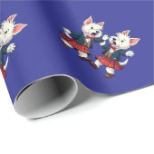 West Highland Terrier Dancing Scottish Ceilidh  Cadeaupapier (Rol Hoek)