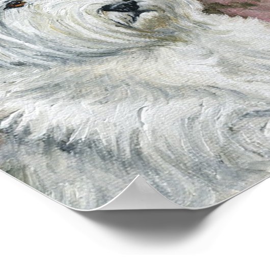 "West Highland Terrier" — Dog Art Canvas — Afdruk Poster (Hoek)