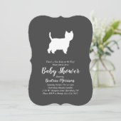 West Highland Terrier Dog Baby shower Westie Kaart (Staand voorkant)