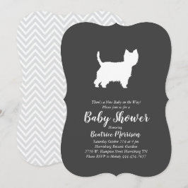West Highland Terrier Dog Baby shower Westie Kaart