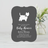 West Highland Terrier Dog Baby shower Westie Kaart (Staand voorkant)